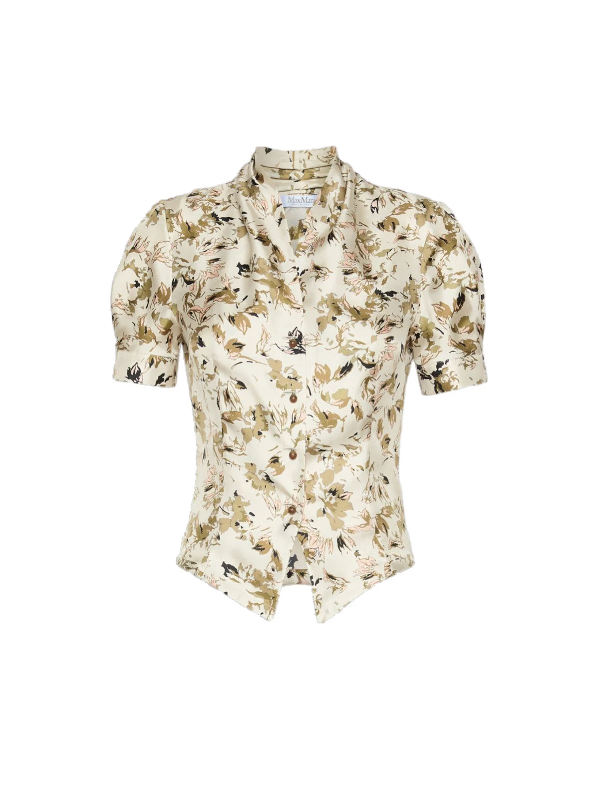 Max Mara Leale Printed Silk Twill Shirt in White Max Mara Leale Printed Silk Twill Shirt in White | Shirts | Luxury Shoes