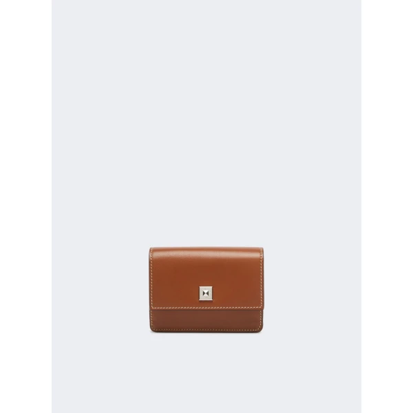 Max Mara Leather Coin Purse in Amber Brown | Wallets & Purses | Luxury Shoes 