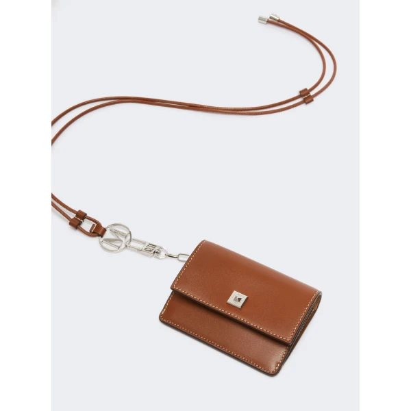 Max Mara Leather Coin Purse in Amber Brown | Wallets & Purses | Luxury Shoes 