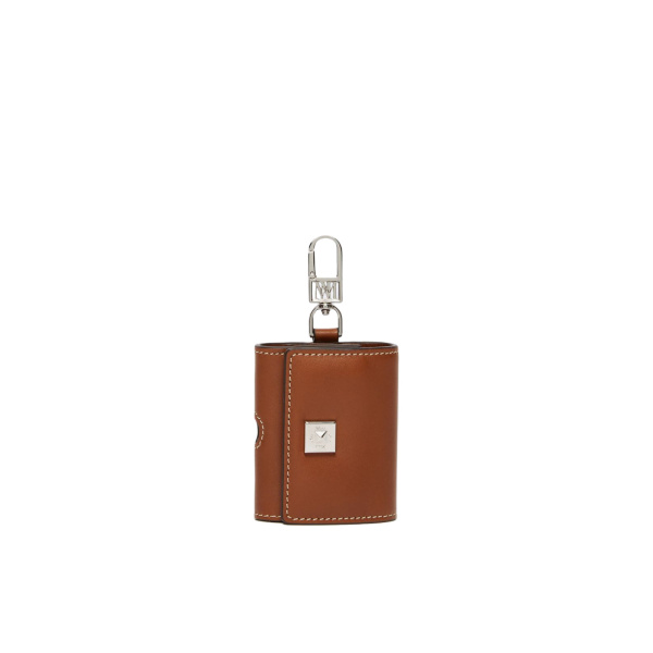 Max Mara Leather Earphone Pouch in Amber Brown | Wallets & Purses | Luxury Shoes 