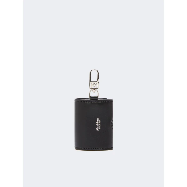 Max Mara Leather Earphone Pouch in Black | Wallets & Purses | Luxury Shoes 