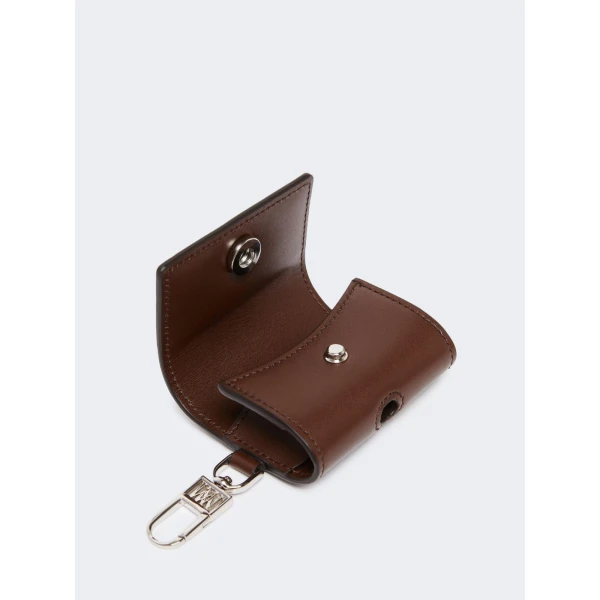 Max Mara Leather Earphone Pouch in Cocoa | Wallets & Purses | Luxury Shoes 