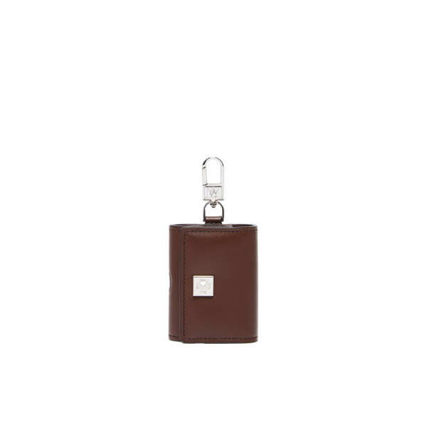 Max Mara Leather Earphone Pouch in Cocoa | Wallets & Purses | Luxury Shoes 
