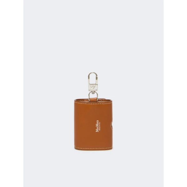 Max Mara Leather Earphone Pouch in Rust | Wallets & Purses | Luxury Shoes 