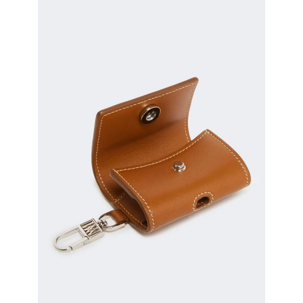 Max Mara Leather Earphone Pouch in Rust | Wallets & Purses | Luxury Shoes 