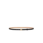 Max Mara Leather Monogram Belt in Black | Belts | Luxury Shoes 