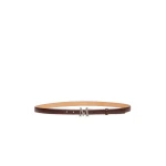 Max Mara Leather Monogram Trouser Belt in Brown | Belts | Luxury Shoes 