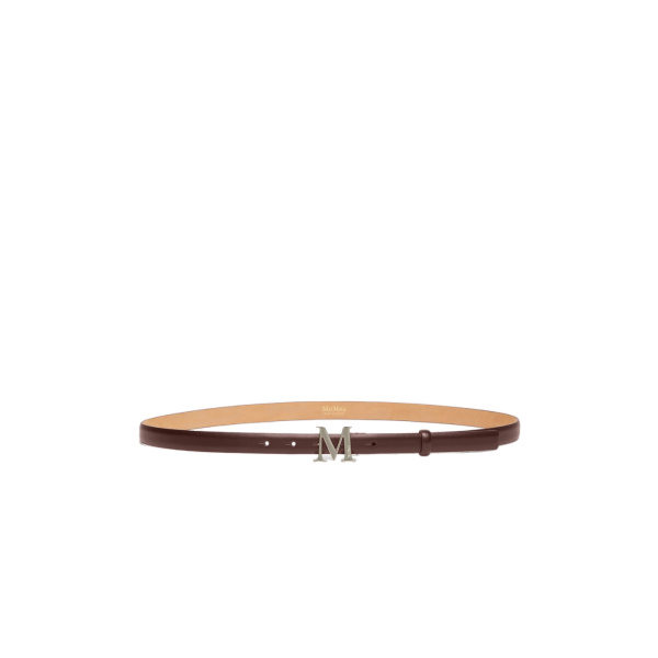 Max Mara Leather Monogram Trouser Belt in Brown | Belts | Luxury Shoes 