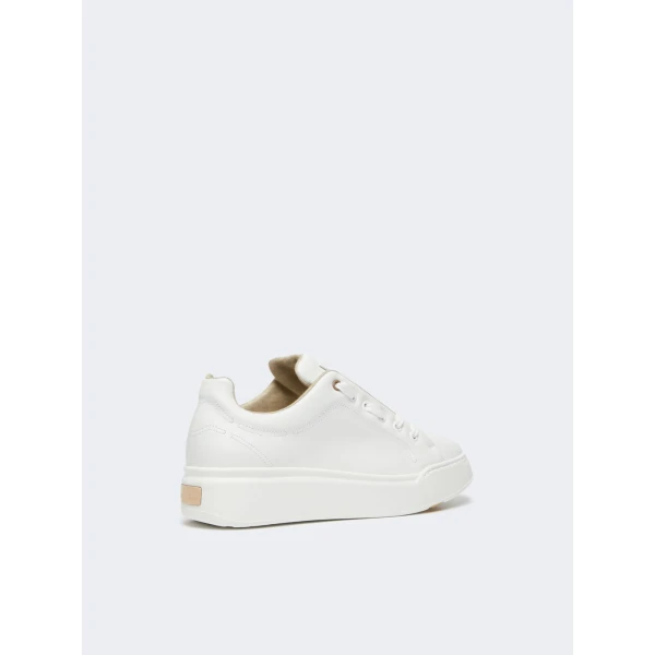 Max Mara Leather Trainers in Optical White | Sneakers | Luxury Shoes 