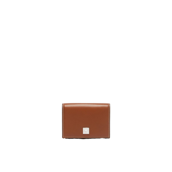 Max Mara Leather Tri-Fold Purse in Amber Brown | Wallets & Purses | Luxury Shoes 