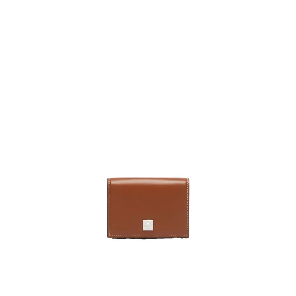 Max Mara Leather Tri-Fold Purse in Amber Brown | Wallets & Purses | Luxury Shoes 