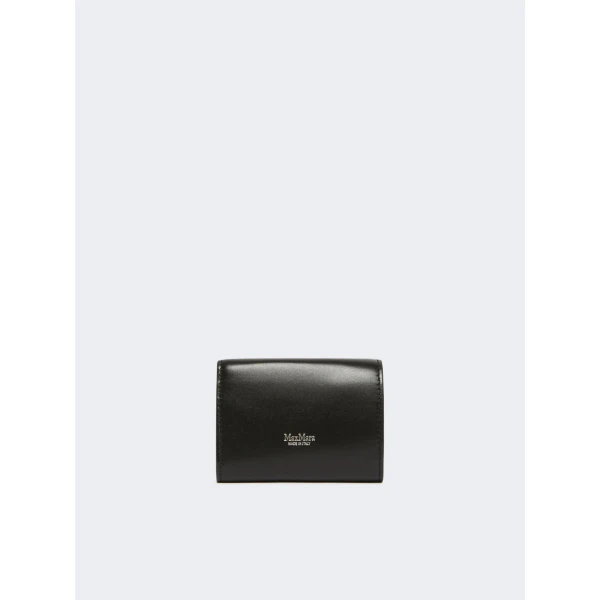 Max Mara Leather Tri-Fold Purse in Black | Wallets & Purses | Luxury Shoes 
