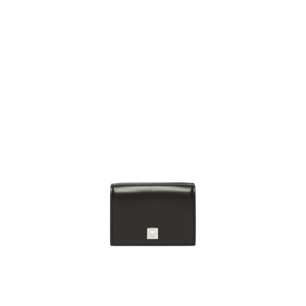 Max Mara Leather Tri-Fold Purse in Black | Wallets & Purses | Luxury Shoes 