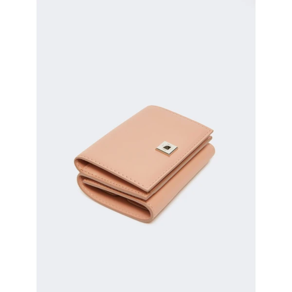 Max Mara Leather Tri-Fold Purse in Pink | Wallets & Purses | Luxury Shoes 