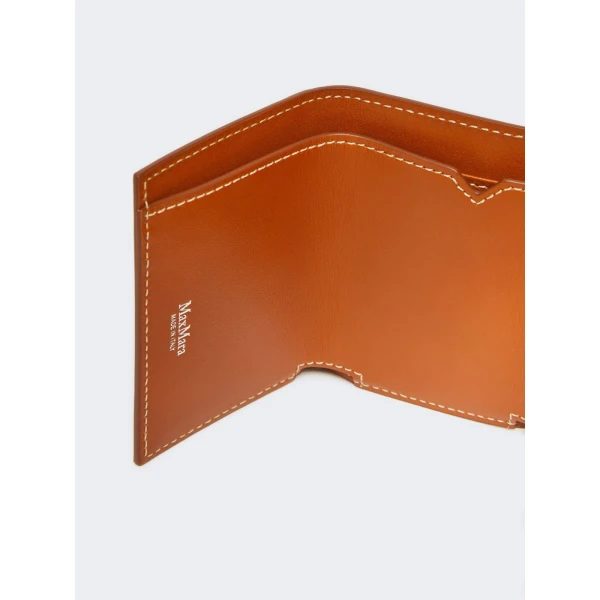 Max Mara Leather Tri-Fold Purse in Rust | Wallets & Purses | Luxury Shoes 