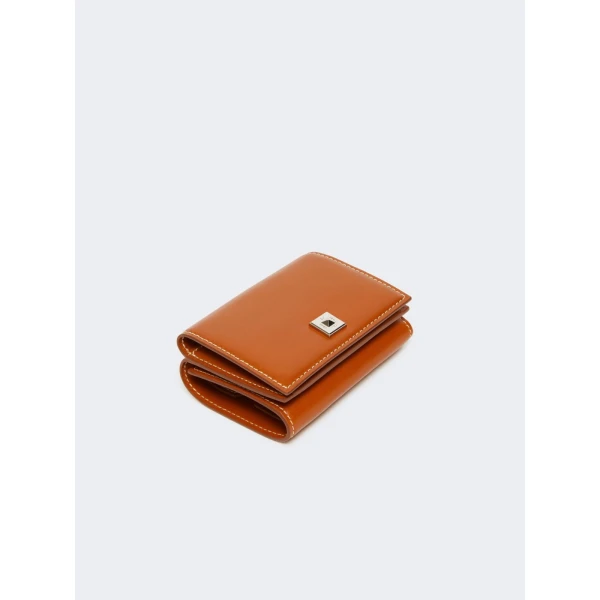 Max Mara Leather Tri-Fold Purse in Rust | Wallets & Purses | Luxury Shoes 