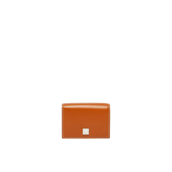 Max Mara Leather Tri-Fold Purse in Rust | Wallets & Purses | Luxury Shoes 