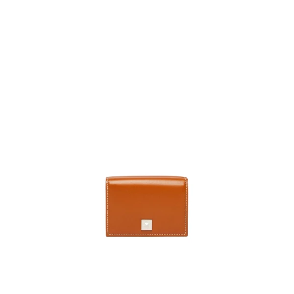 Max Mara Leather Tri-Fold Purse in Rust | Wallets & Purses | Luxury Shoes 