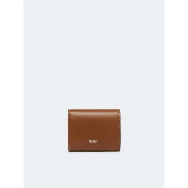 Max Mara Leather Tri-Fold Wallet in Amber Brown | Wallets & Purses | Luxury Shoes 