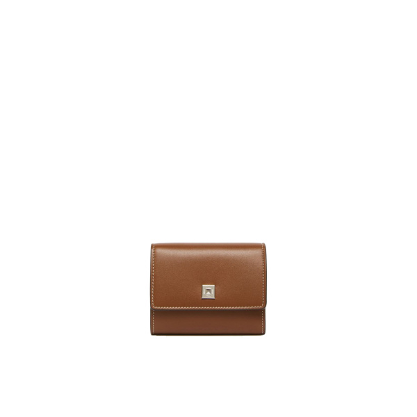 Max Mara Leather Tri-Fold Wallet in Amber Brown | Wallets & Purses | Luxury Shoes 