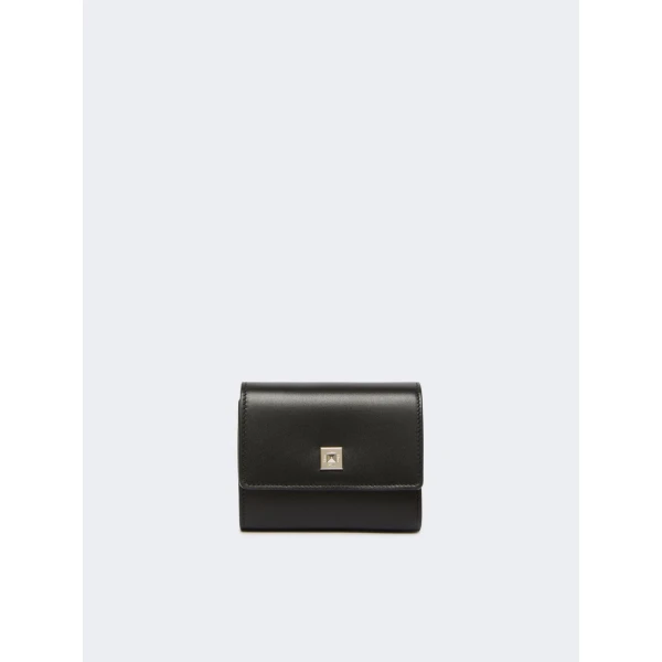 Max Mara Leather Tri-Fold Wallet in Black | Wallets & Purses | Luxury Shoes 