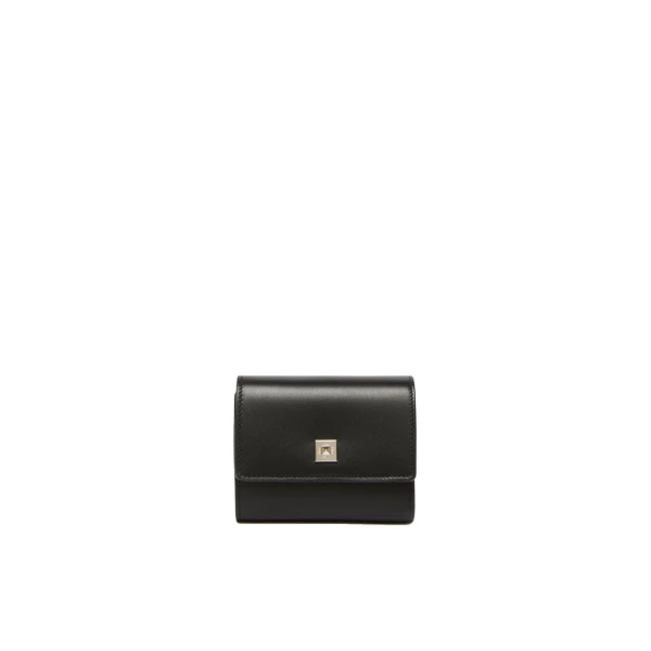 Max Mara Leather Tri-Fold Wallet in Black | Wallets & Purses | Luxury Shoes 