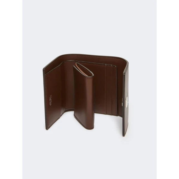 Max Mara Leather Tri-Fold Wallet in Cocoa | Wallets & Purses | Luxury Shoes 