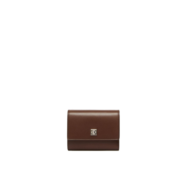 Max Mara Leather Tri-Fold Wallet in Cocoa | Wallets & Purses | Luxury Shoes 