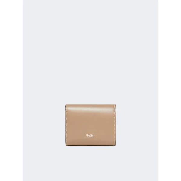 Max Mara Leather Tri-Fold Wallet in Mud | Wallets & Purses | Luxury Shoes 