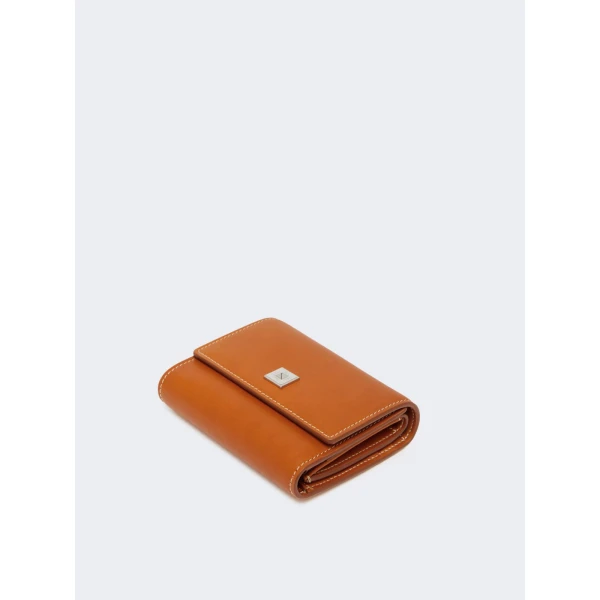 Max Mara Leather Tri-Fold Wallet in Rust | Wallets & Purses | Luxury Shoes 
