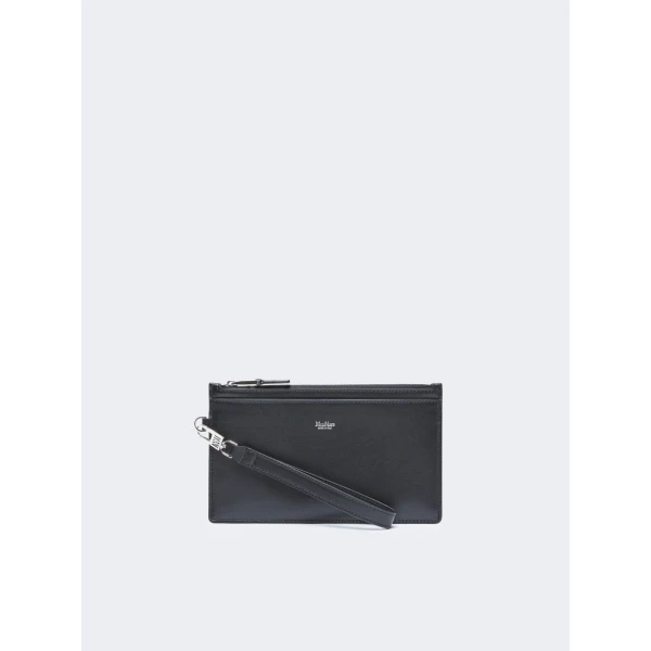Max Mara Leather Wrist Strap Pouch in Black | Wallets & Purses | Luxury Shoes 