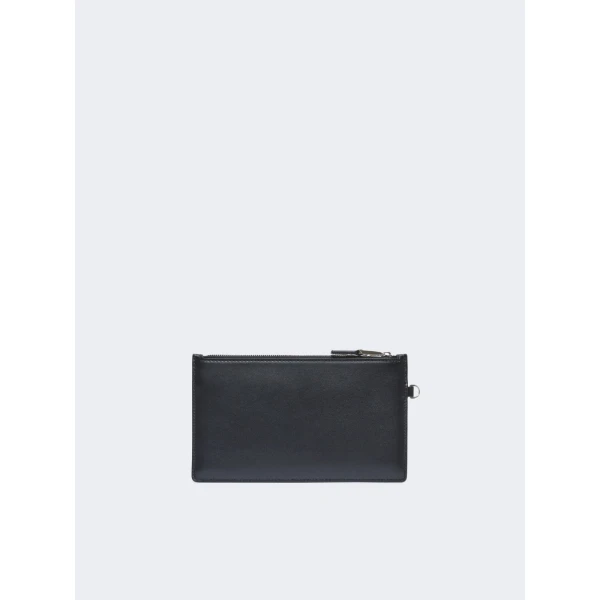Max Mara Leather Wrist Strap Pouch in Black | Wallets & Purses | Luxury Shoes 