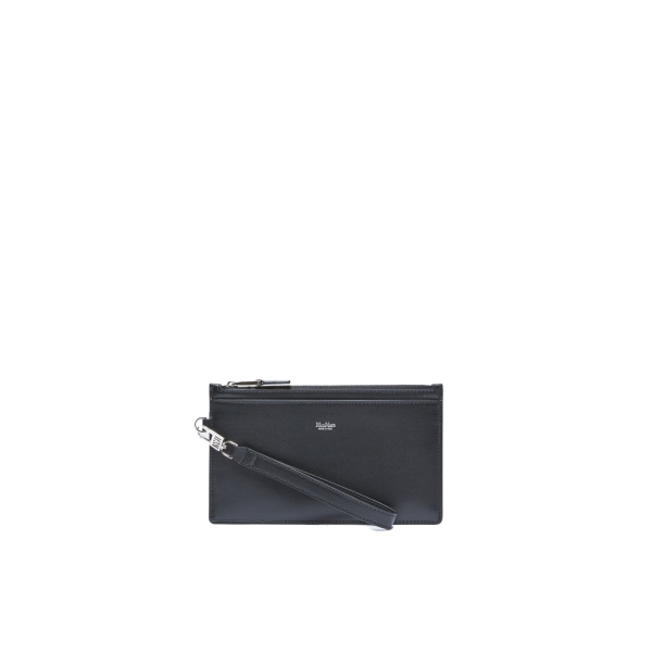 Max Mara Leather Wrist Strap Pouch in Black | Wallets & Purses | Luxury Shoes 