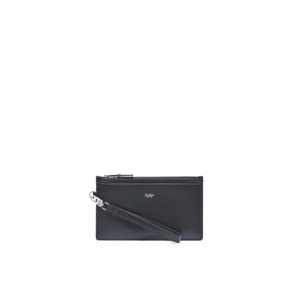 Max Mara Leather Wrist Strap Pouch in Black | Wallets & Purses | Luxury Shoes 