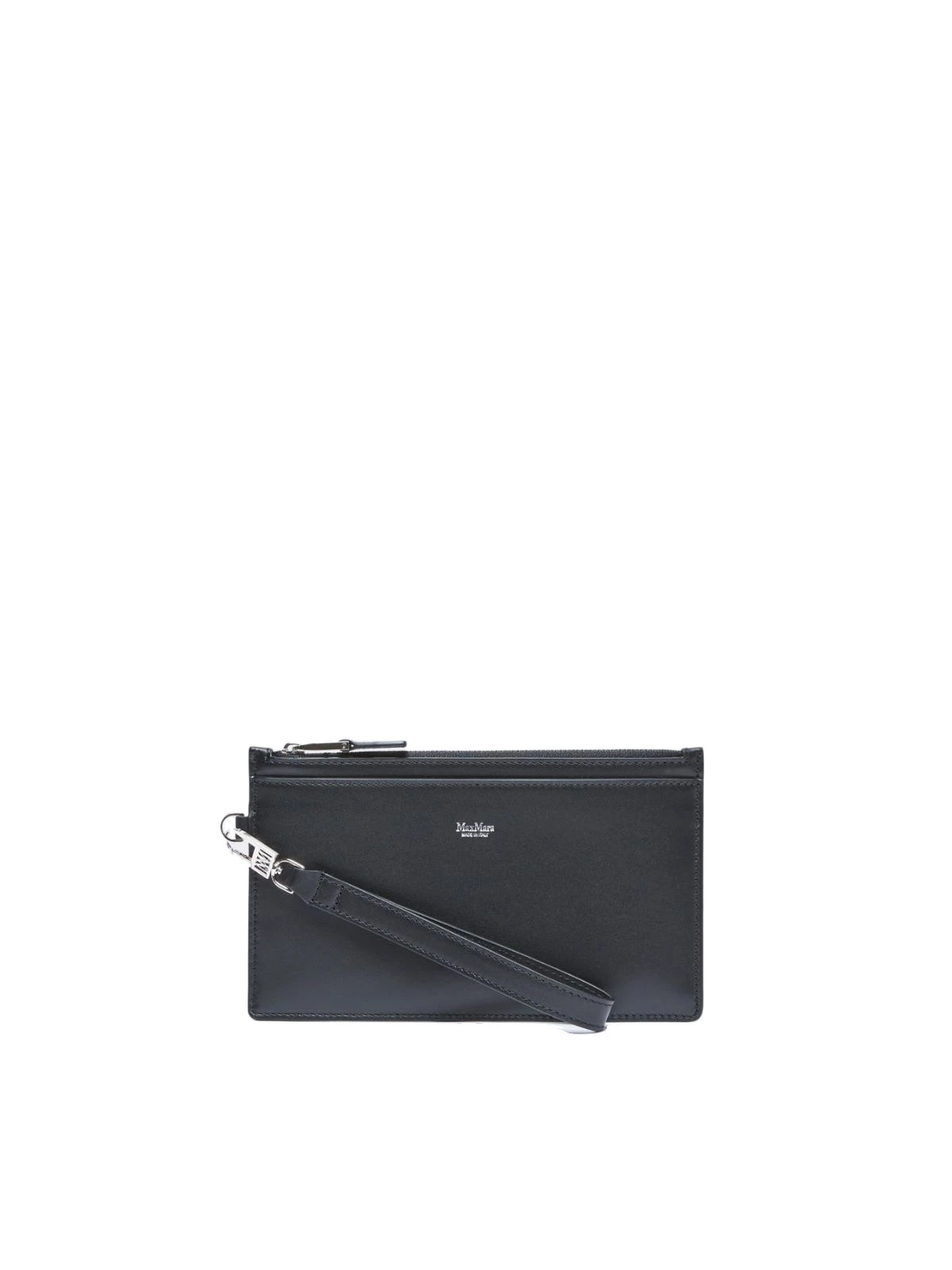 Max Mara Leather Wrist Strap Pouch in Black Max Mara Leather Wrist Strap Pouch in Black | Wallets & Purses | Luxury Shoes