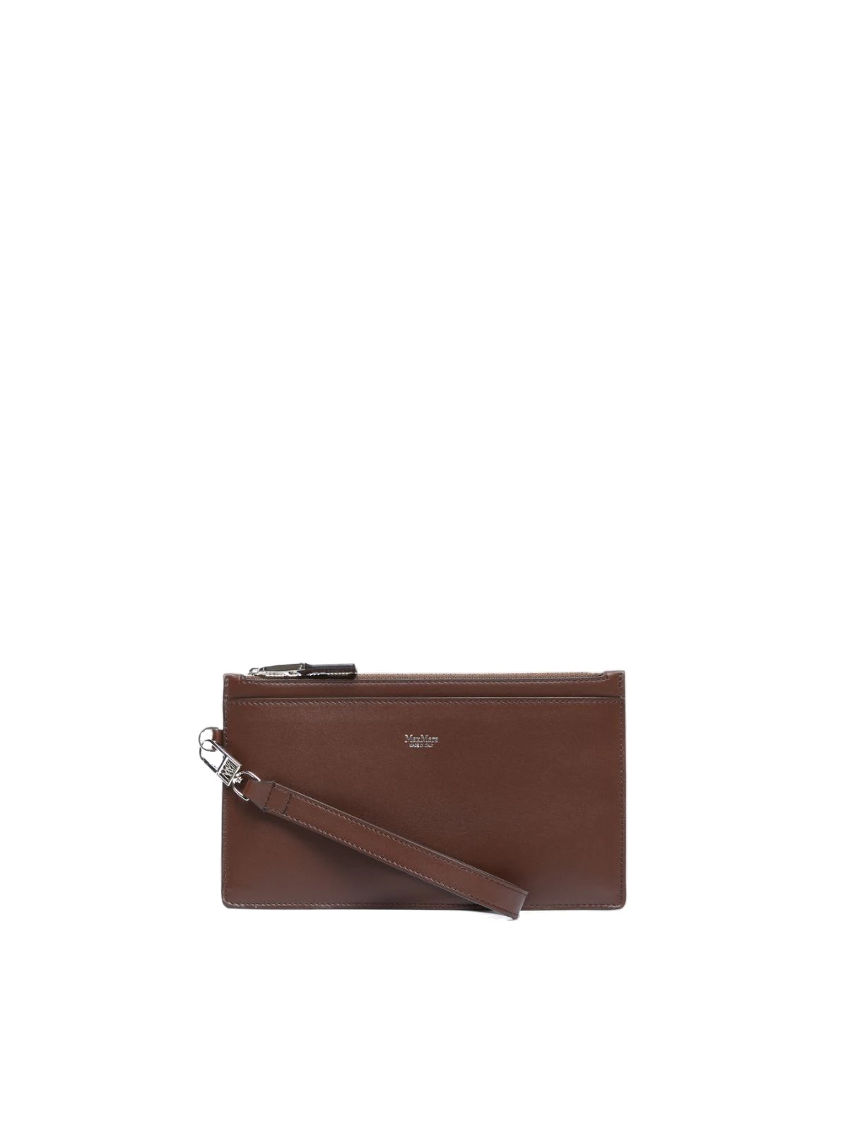 Max Mara Leather Wrist Strap Pouch in Cocoa Max Mara Leather Wrist Strap Pouch in Cocoa | Wallets & Purses | Luxury Shoes
