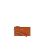 Max Mara Leather Wrist Strap Pouch in Rust | Wallets & Purses | Luxury Shoes 