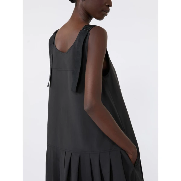Max Mara Legenda Water-Repellent Canvas Dress in Black | Maxi Dresses | Luxury Shoes 