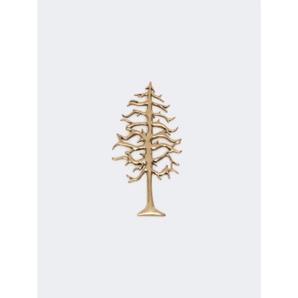 Max Mara Legno Metal Brooch in Gold | Brooches & Pins | Luxury Shoes 