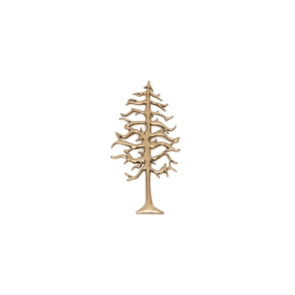 Max Mara Legno Metal Brooch in Gold | Brooches & Pins | Luxury Shoes 