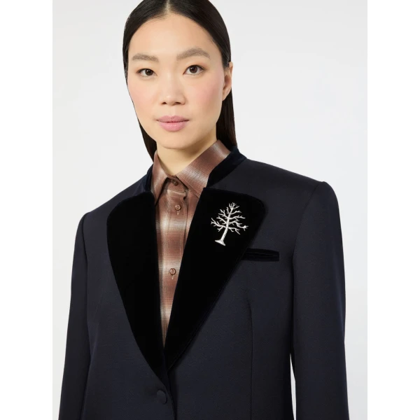 Max Mara Legno Metal Brooch in Silver | Brooches & Pins | Luxury Shoes 