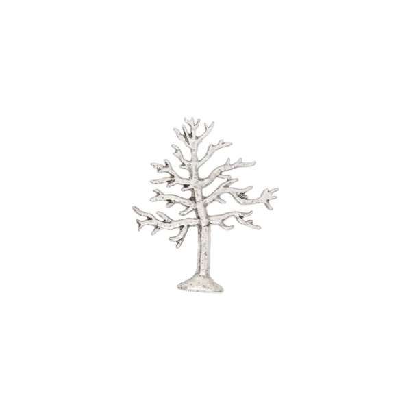 Max Mara Legno Metal Brooch in Silver | Brooches & Pins | Luxury Shoes 