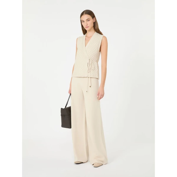 Max Mara Lembo Wool and Cashmere Gilet in Beige | Sweaters | Luxury Shoes 