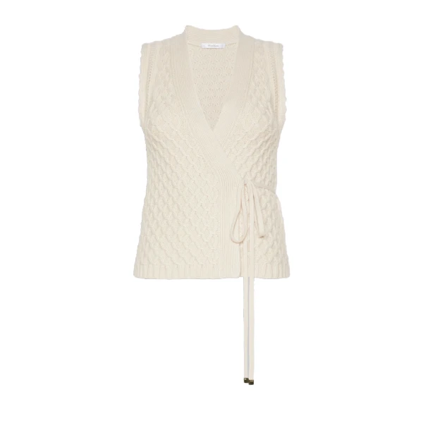 Lembo Wool and Cashmere Gilet in Beige