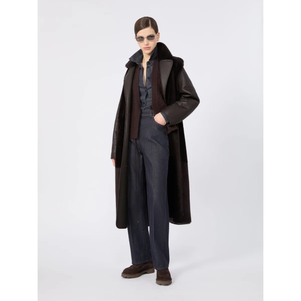 Max Mara Lembo Wool and Cashmere Gilet in Dark Brown | Sweaters | Luxury Shoes 