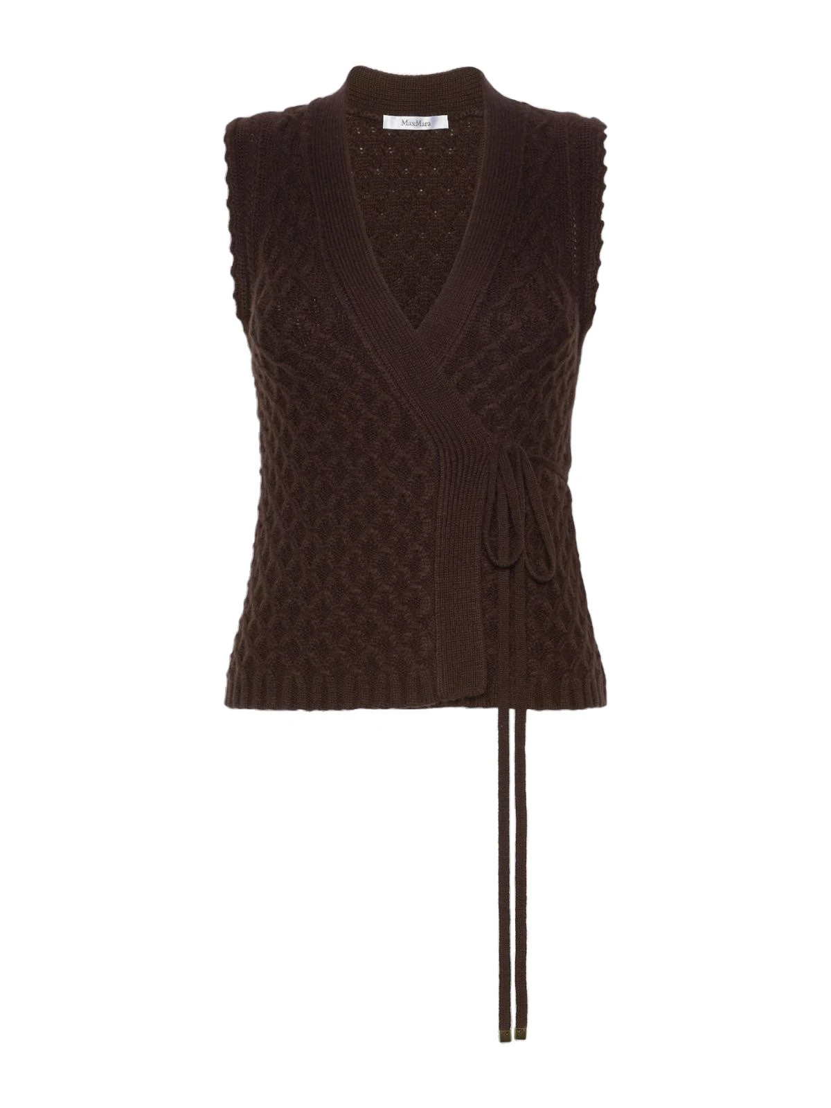 Max Mara Lembo Wool and Cashmere Gilet in Dark Brown Max Mara Lembo Wool and Cashmere Gilet in Dark Brown | Sweaters | Luxury Shoes