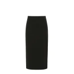 Max Mara Lesena Jacquard Jersey Midi Skirt in Black | Pencil Skirts | Luxury Shoes 