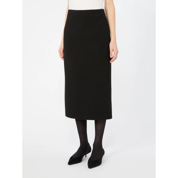 Max Mara Lesena Jacquard Jersey Midi Skirt in Black | Pencil Skirts | Luxury Shoes 