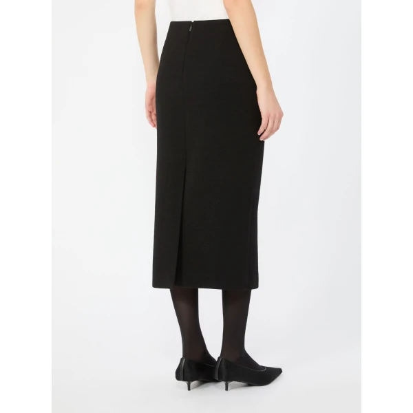 Max Mara Lesena Jacquard Jersey Midi Skirt in Black | Pencil Skirts | Luxury Shoes 