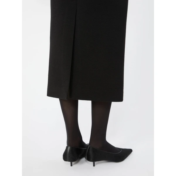 Max Mara Lesena Jacquard Jersey Midi Skirt in Black | Pencil Skirts | Luxury Shoes 